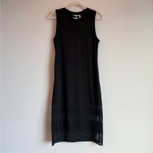 Black Sleeveless Midi Dress